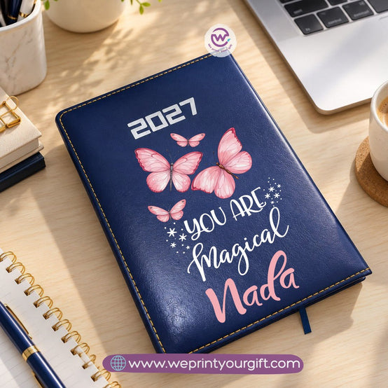 Butterfly Dreams 2027 Daily Planner – Personalized Agenda with Butterfly Art & Motivational Quotes