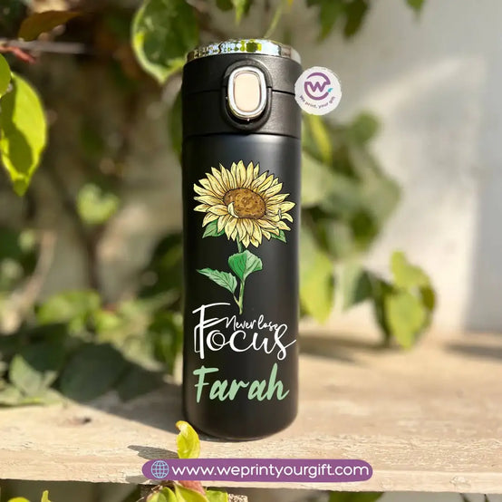 Stainless Steel Thermal Mug with Digital Temperature Display – 420ml Floral Designs - WE PRINT
