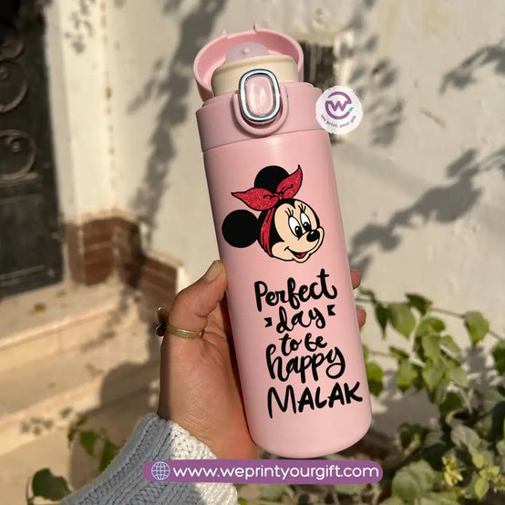 Stainless Steel Thermal Mug with Digital Temperature Display – 420ml -Minnie Mouse - WE PRINT