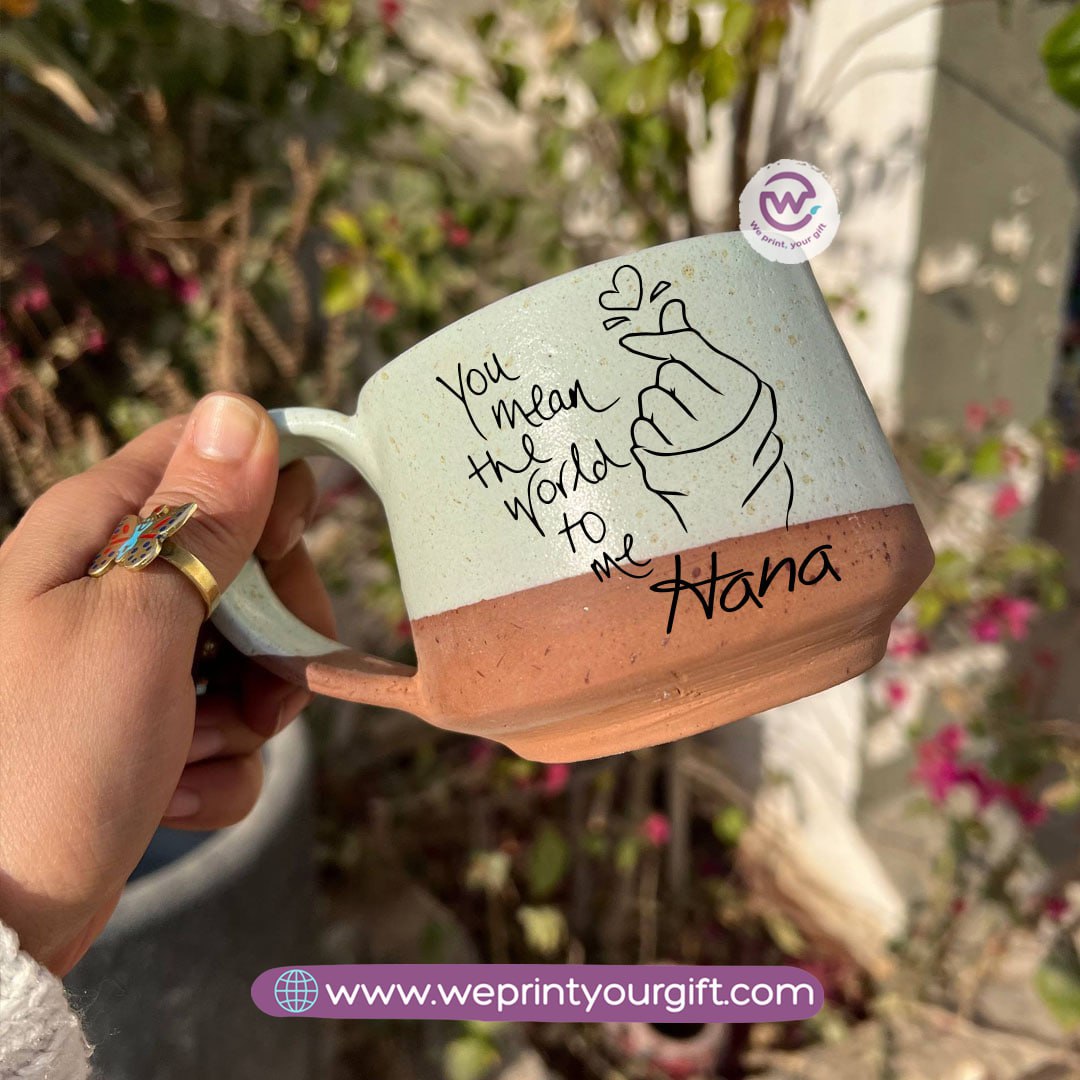 The Earth Pottery Mug – Handmade | 300 ml | Valentine’s Day Designs