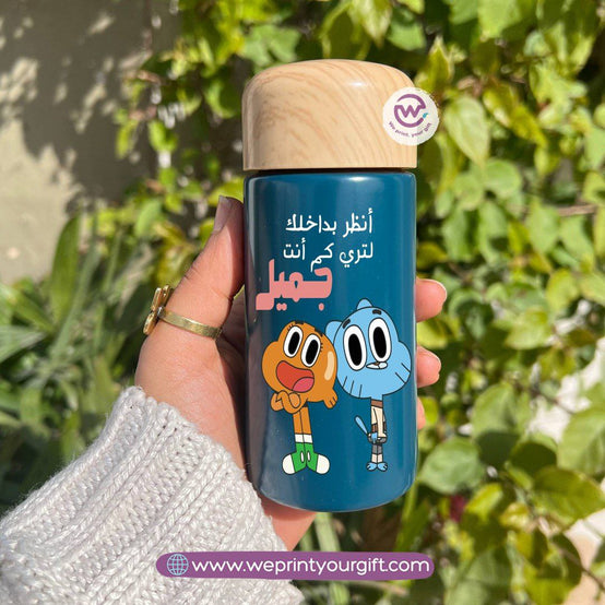 Mini Thermal Coffee Mug – (150ml & 250ml) | Wooden Lid - Gumball Style Designs