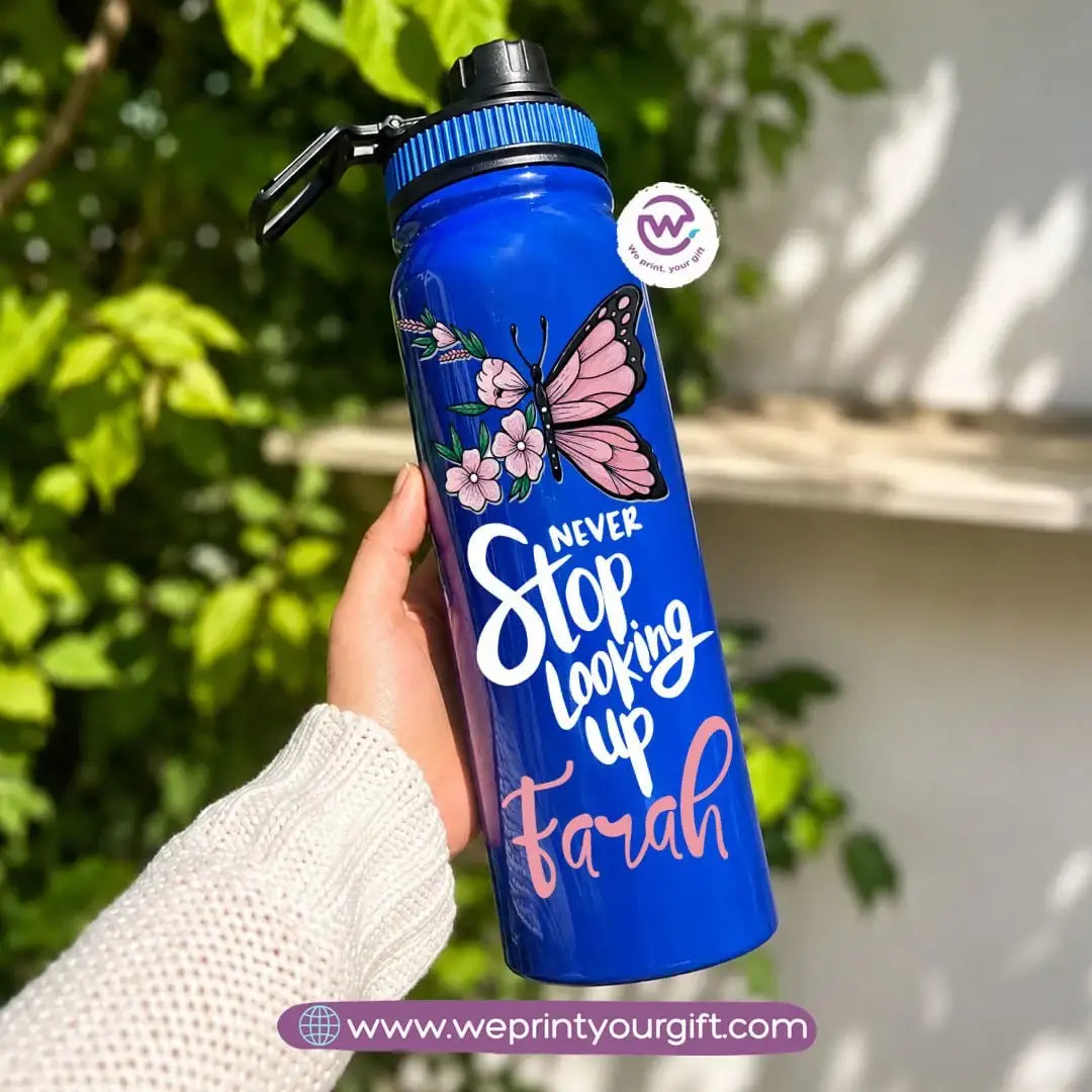 Sports Thermal Bottle with Butterfly & Motivational Designs – 800 ml & 1000 ml