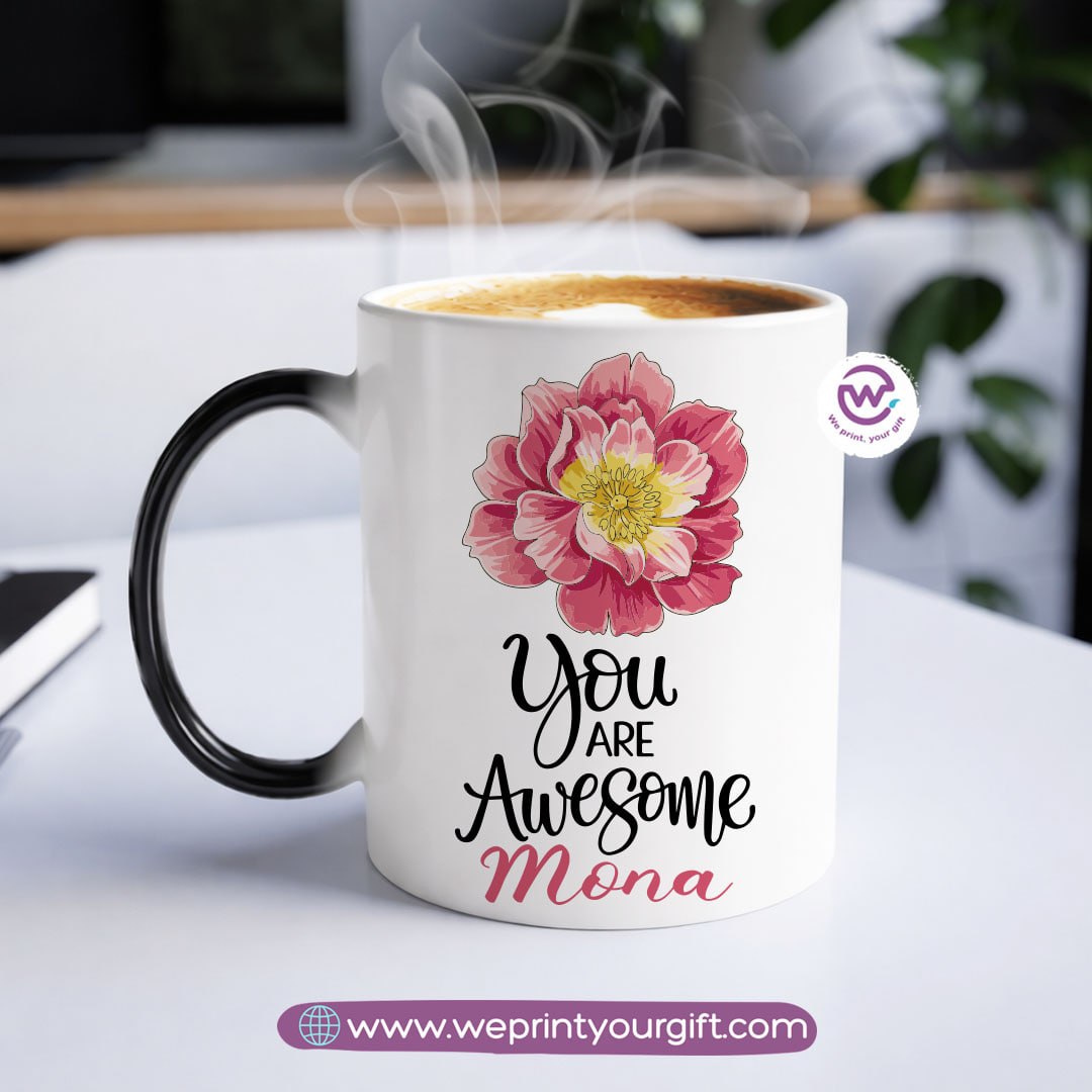 Color-Changing Magic Mug – Inspirational Floral Design | Personalized Gift