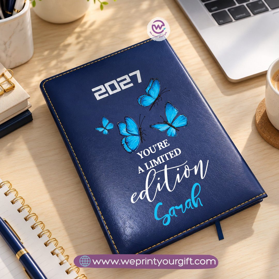 Butterfly Dreams 2027 Daily Planner – Personalized Agenda with Butterfly Art & Motivational Quotes
