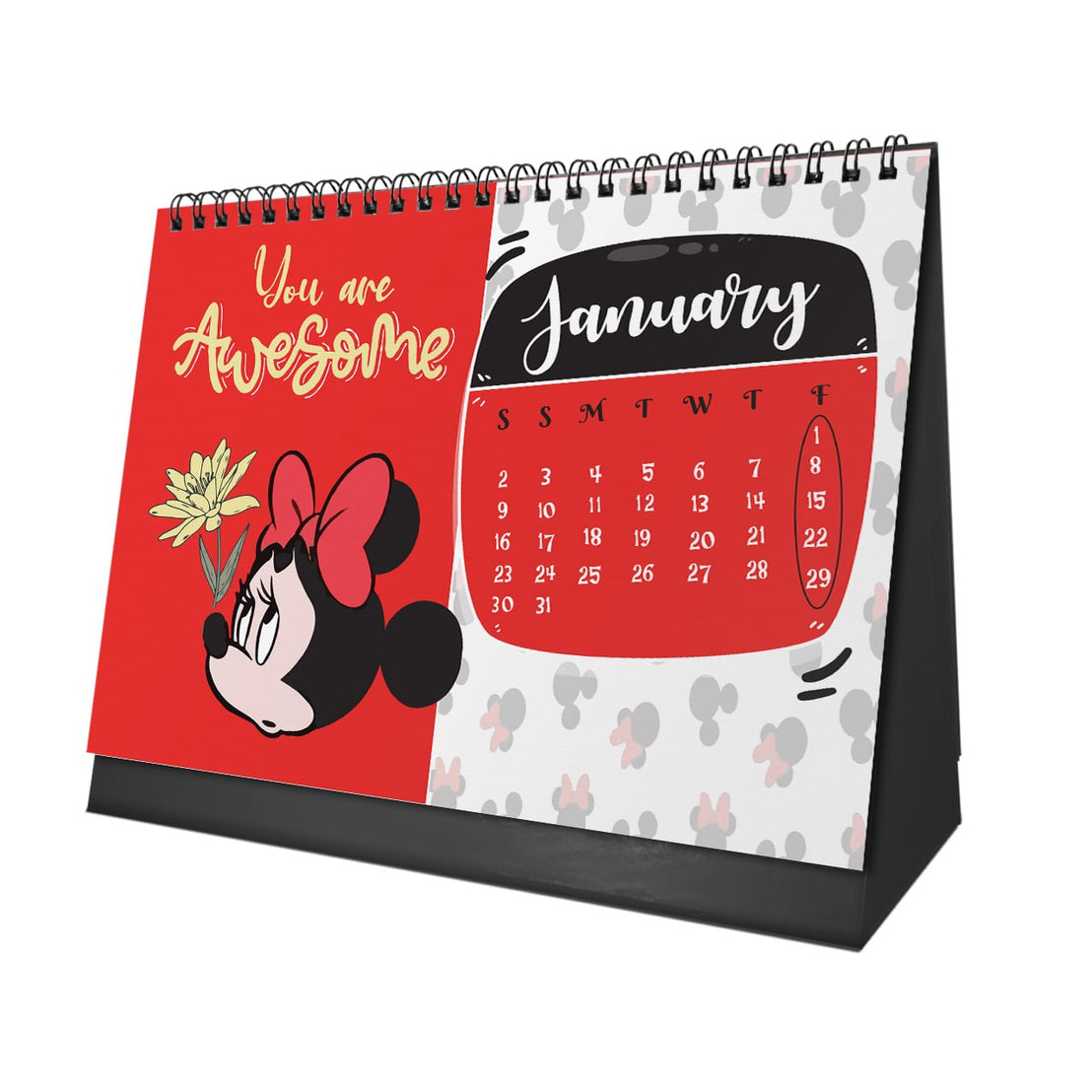 Minnie Mouse 2027 Desk Calendar – Bows, Dots & Happy Days