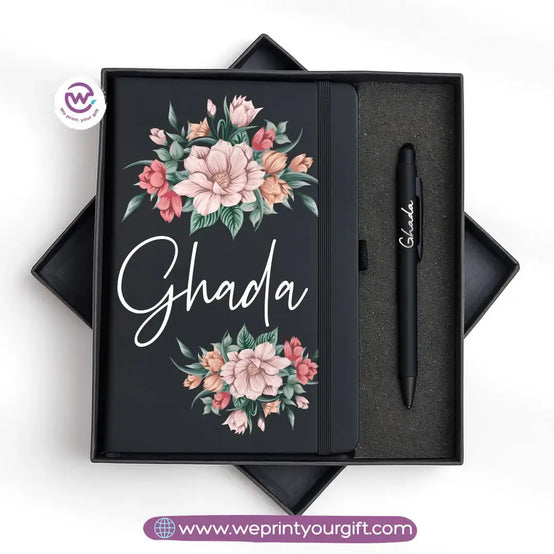 🌸 Floral Personalized Gift Box with Notebook & Metal Pen - WE PRINT