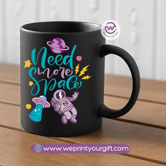 Black Classic Mug – 350 ml | Space Designs | UV Raised Sticker Printing - WE PRINT