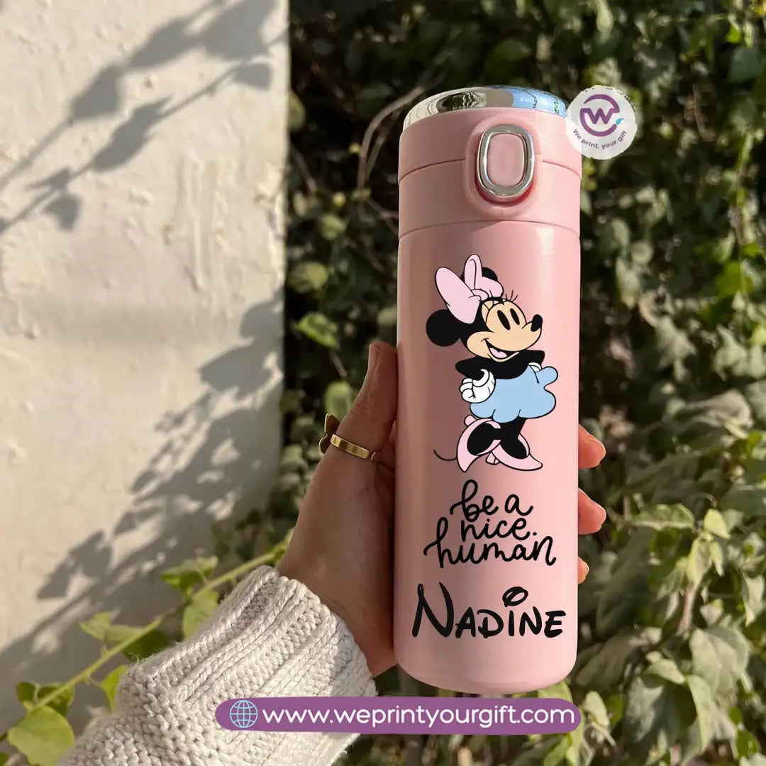 Stainless Steel Thermal Mug with Digital Temperature Display – 420ml -Minnie Mouse - WE PRINT