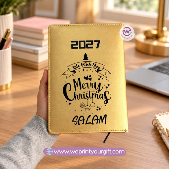 Christmas One Line Art 2027 Daily Planner – Personalized Agenda with Minimalist Holiday Designs