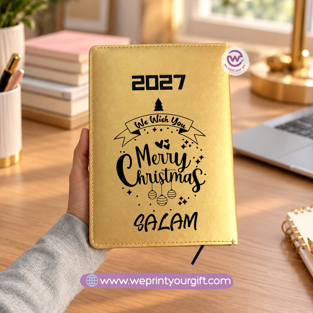 Christmas One Line Art 2027 Daily Planner – Personalized Agenda with Minimalist Holiday Designs