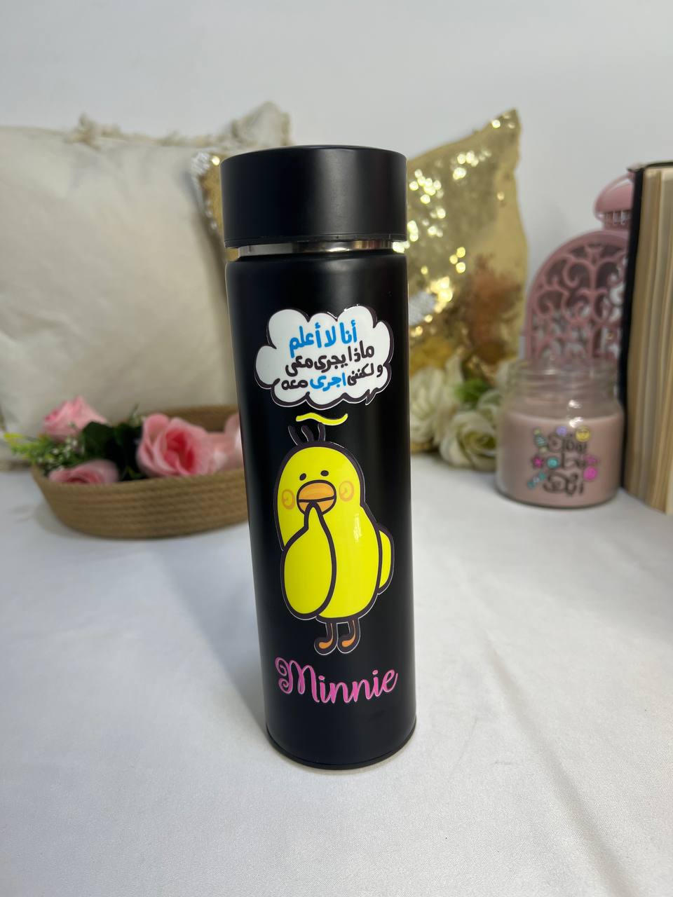 Digital Stainless Steel Thermos with Touch Screen –Sticker Print-Buy 2 Get 1 free