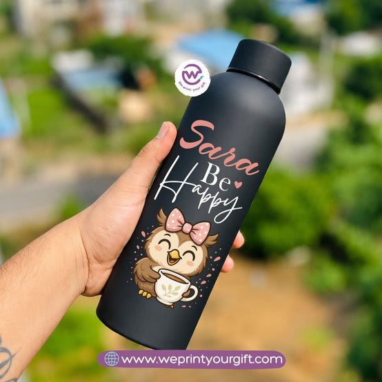 Personalized Thermal Water Bottle 500ml - Cute Owl Motivational Designs