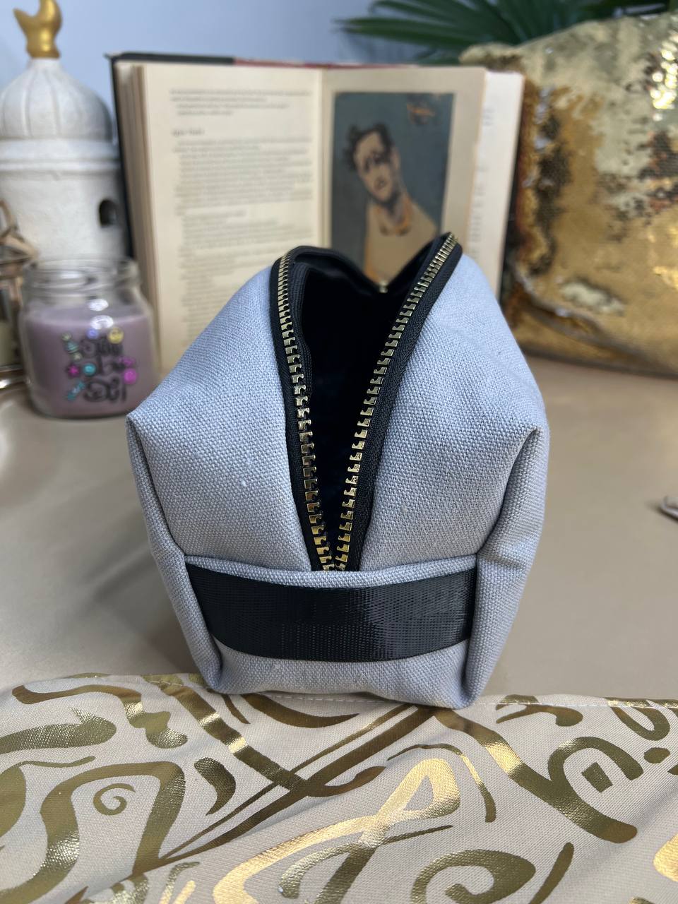 Boxy Makeup Bag- With Inner Lining  - Buy 2 Get 1 Free