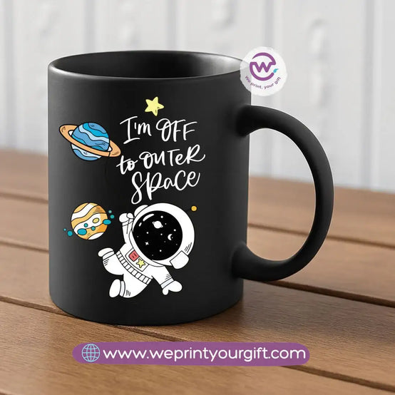 Black Classic Mug – 350 ml | Space Designs | UV Raised Sticker Printing - WE PRINT