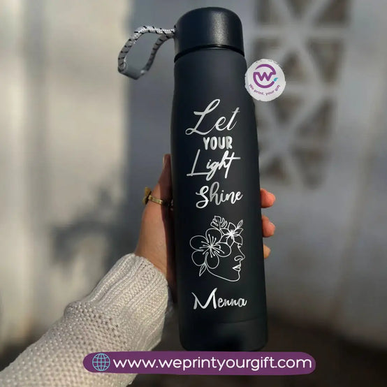Thermal Stainless Steel Bottle with Strap – One Line Art Edition (500 ml) - WE PRINT