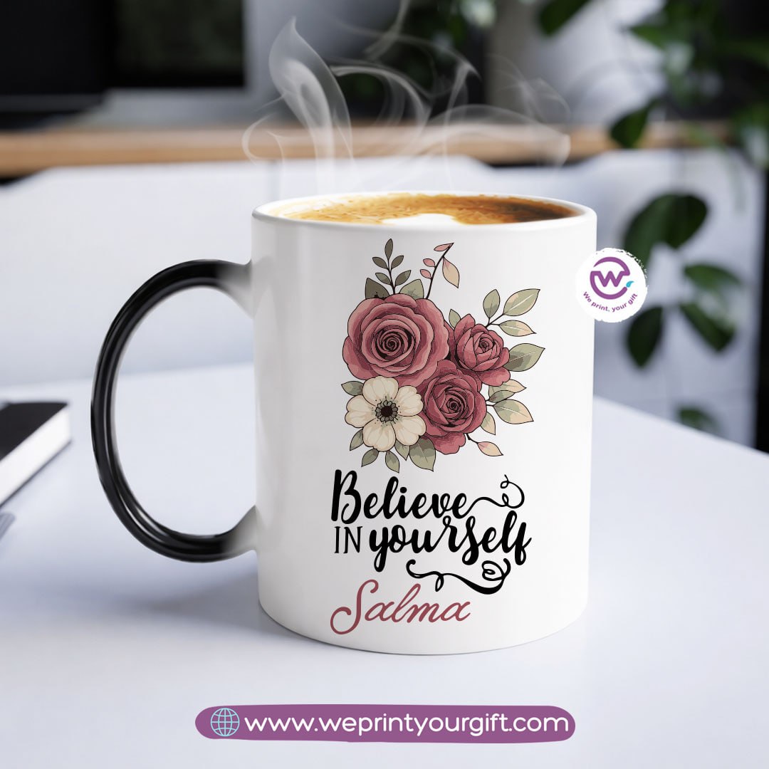 Color-Changing Magic Mug – Inspirational Floral Design | Personalized Gift