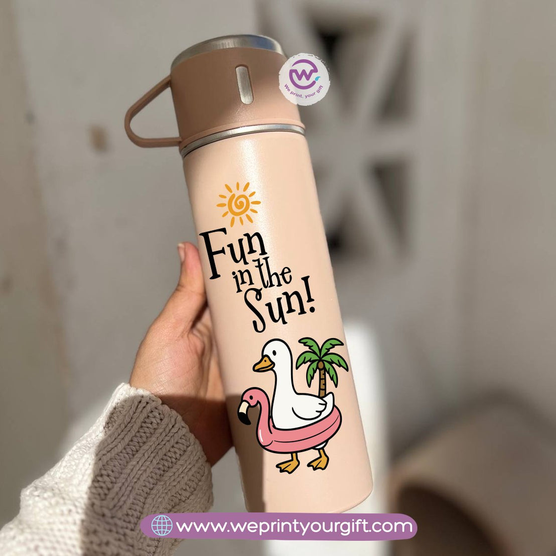 Summer & Beach Thermal Flask Set – 500ml