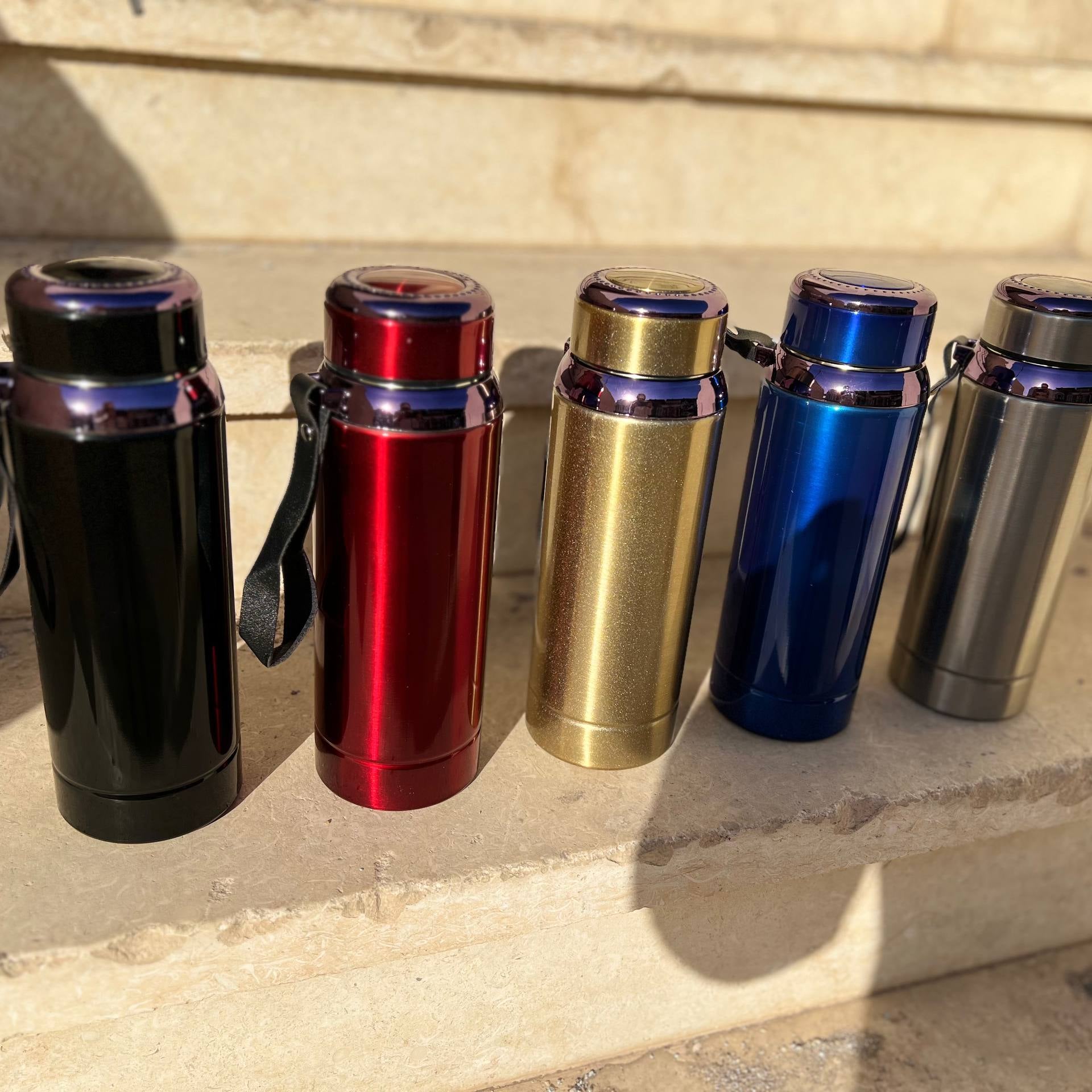 Stainless Steel Thermal Bottle with Strainer – 800 ml - Customization Options