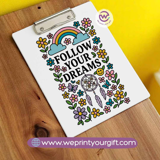 Clip board- Floral- Motivation