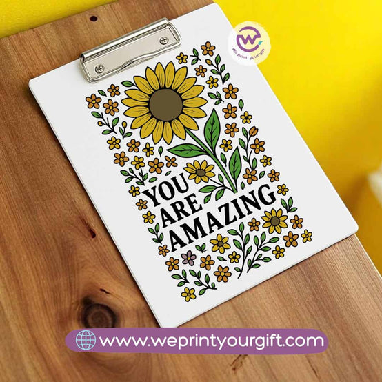 Clip board- Floral- Motivation