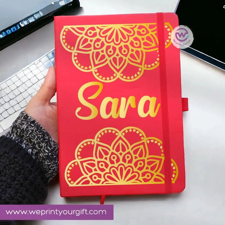 Notebook with Elastic Band -Names-B - WE PRINT