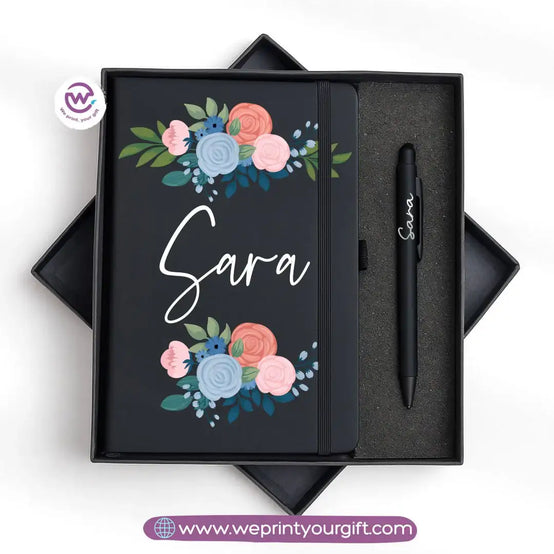 🌸 Floral Personalized Gift Box with Notebook & Metal Pen - WE PRINT
