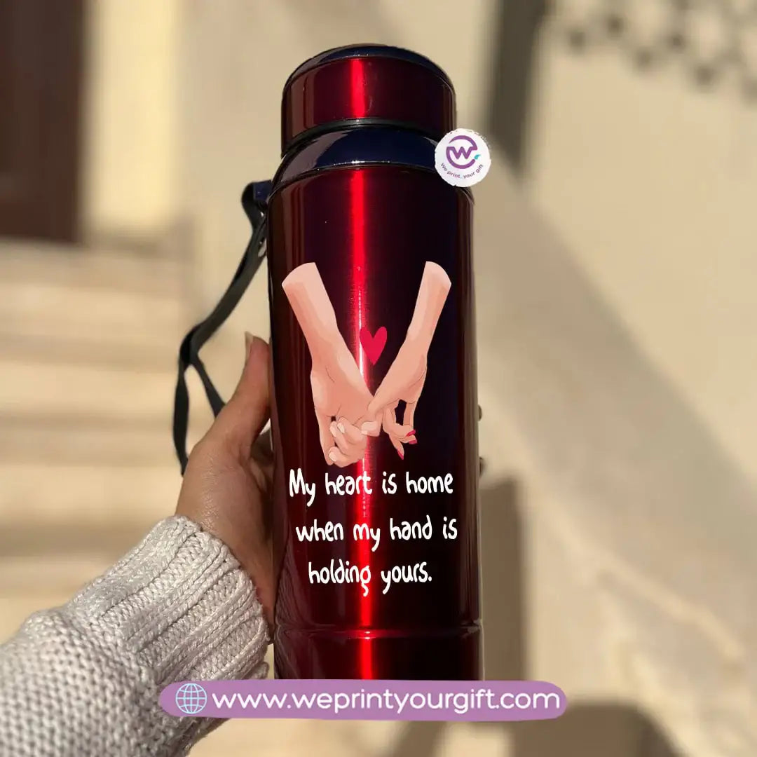 ❤️ Thermal Bottle Stainless Steel with Infuser – 800ml | Valentine Design - WE PRINT