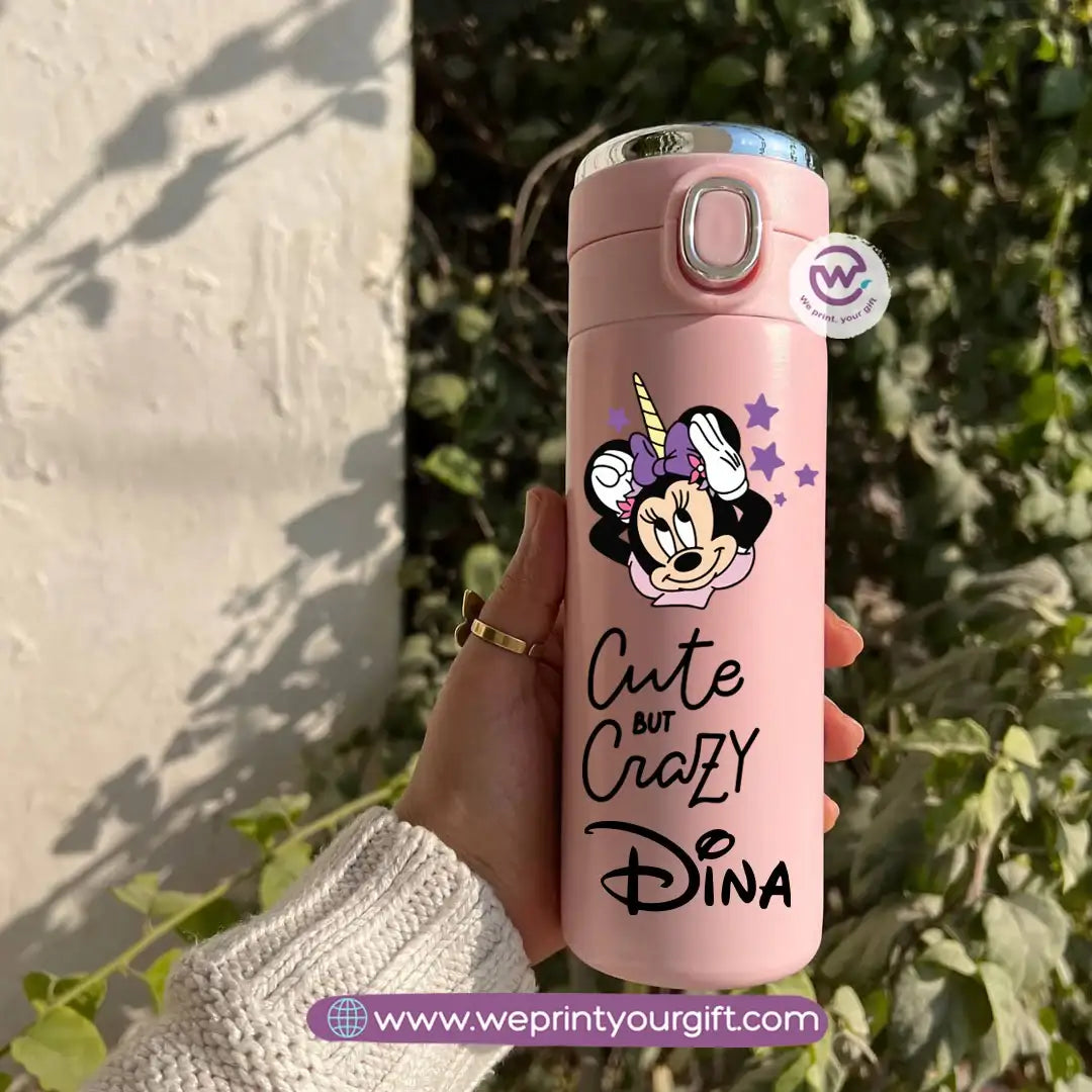 Stainless Steel Thermal Mug with Digital Temperature Display – 420ml -Minnie Mouse - WE PRINT