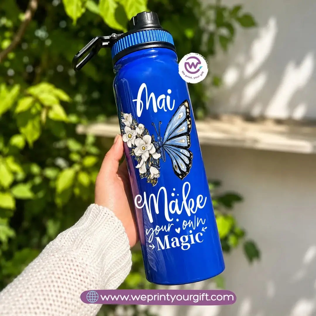 Sports Thermal Bottle with Butterfly & Motivational Designs – 800 ml & 1000 ml