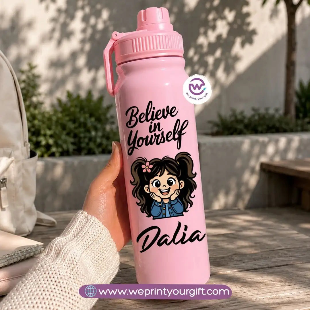 Sports Thermal Bottle with Beautiful Girl Designs – 800 ml & 1000 ml