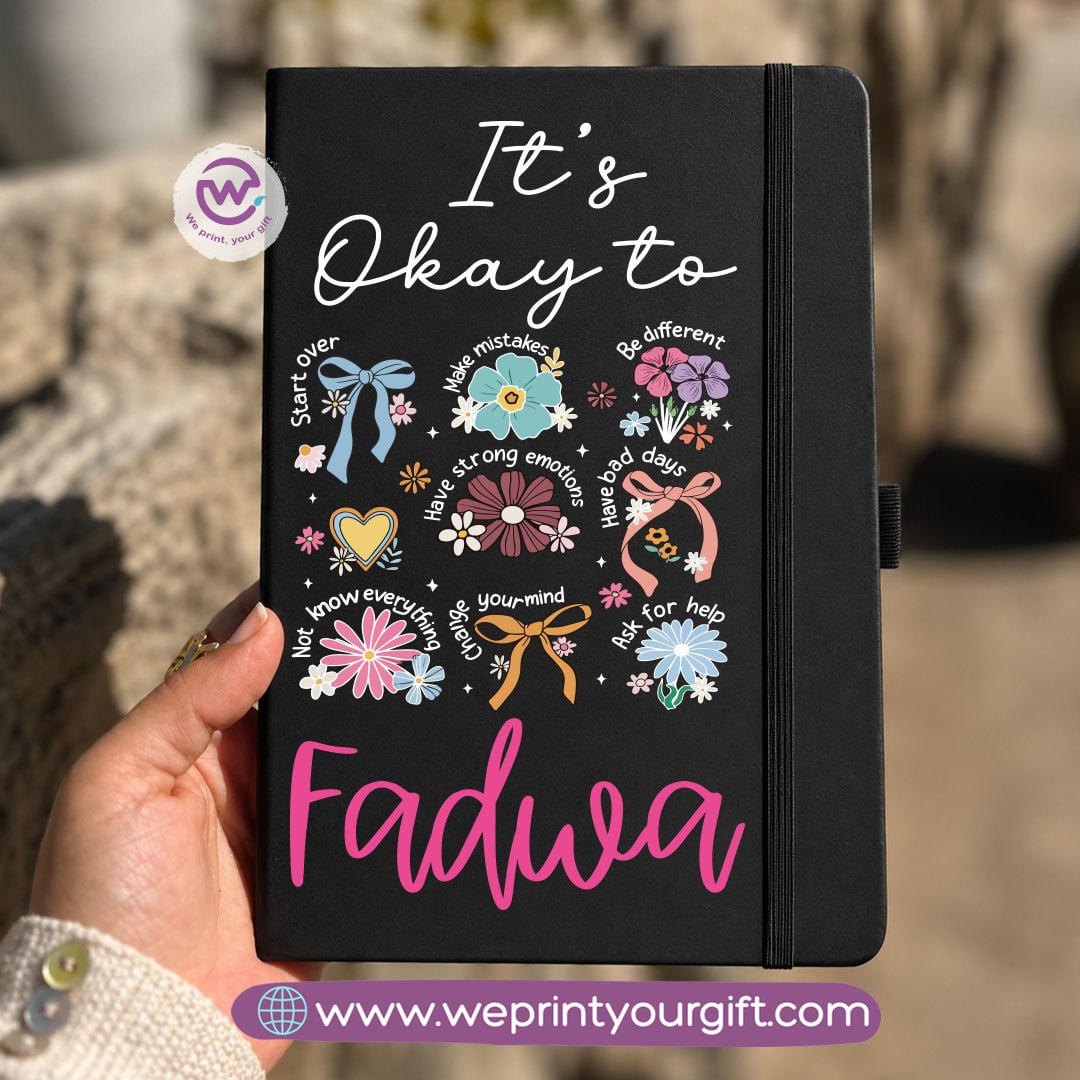 A5 Rubber Cover Notebook – English Motivational Quotes