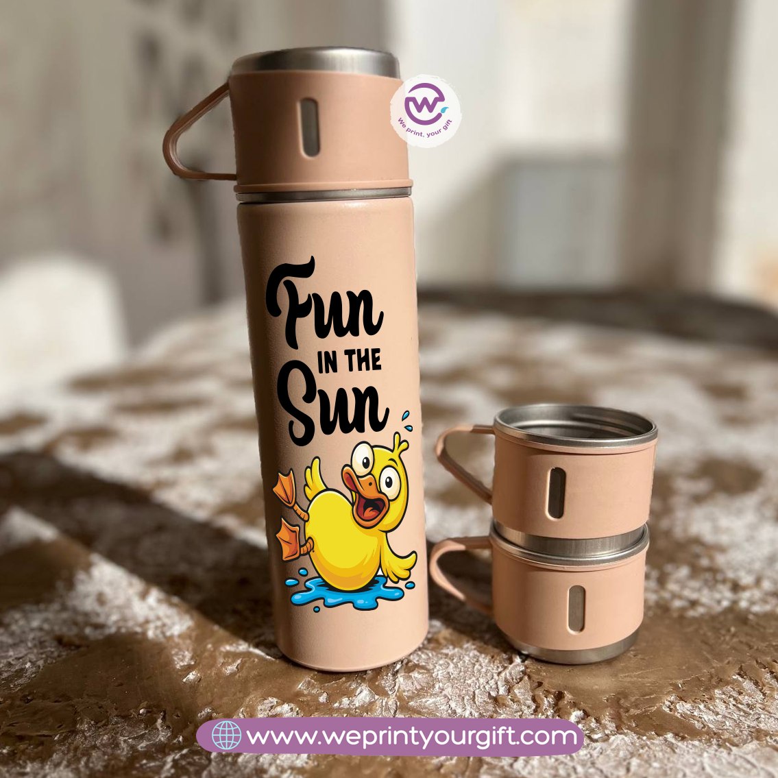 Summer & Beach Thermal Flask Set – 500ml