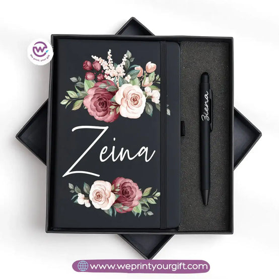 🌸 Floral Personalized Gift Box with Notebook & Metal Pen - WE PRINT
