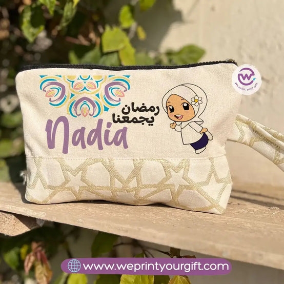 Pencil Case with Islamic Patterns & Tassels | Ramadan Designs – 17 × 23 cm - WE PRINT