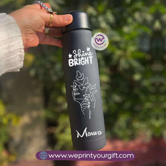 Thermal Stainless Steel Bottle with Strap – One Line Art Edition (500 ml) - WE PRINT