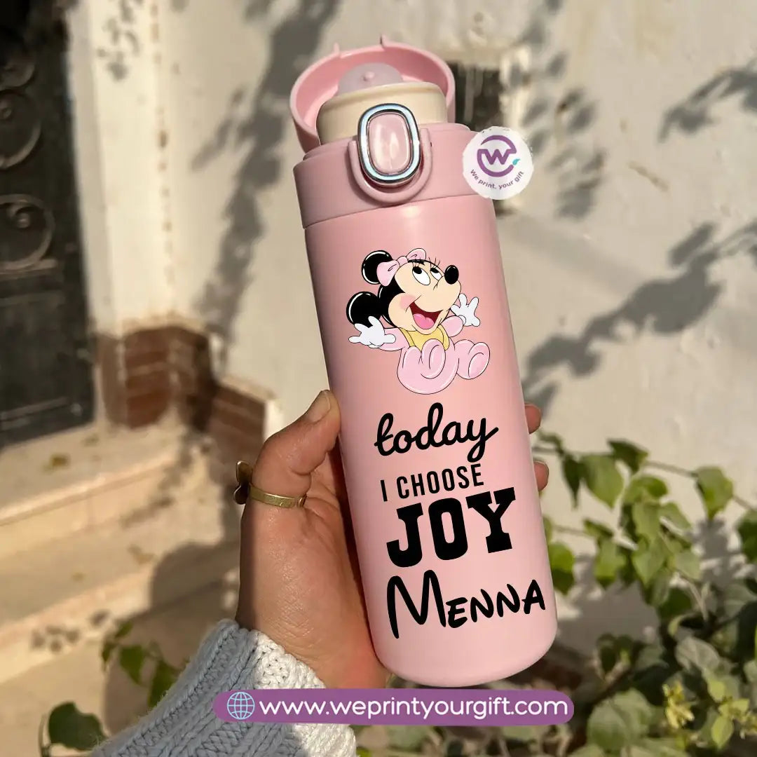 Stainless Steel Thermal Mug with Digital Temperature Display – 420ml -Minnie Mouse - WE PRINT