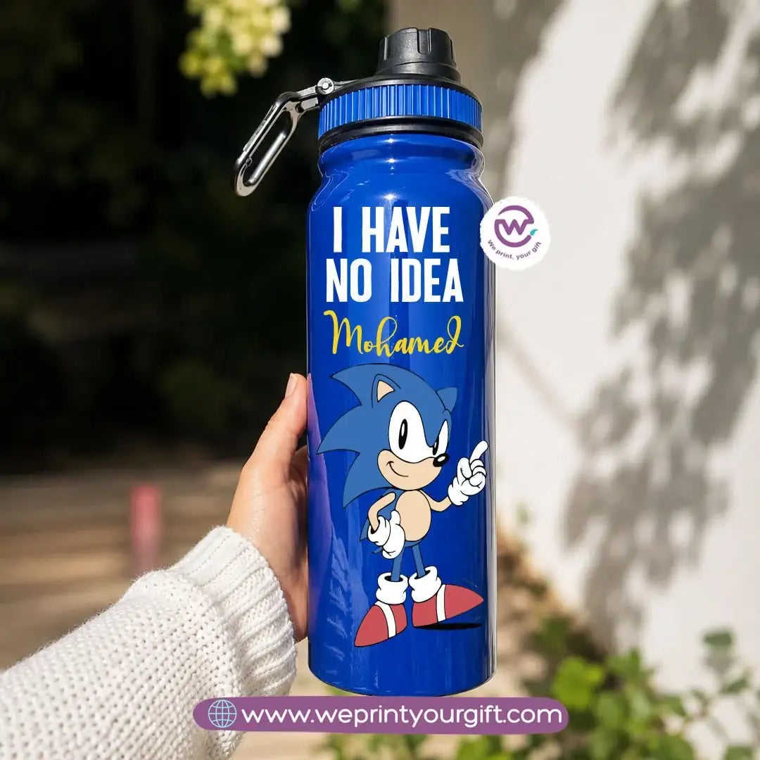 Sports Thermal Bottle with Sonic Cartoon Designs – 800 ml & 1000 ml