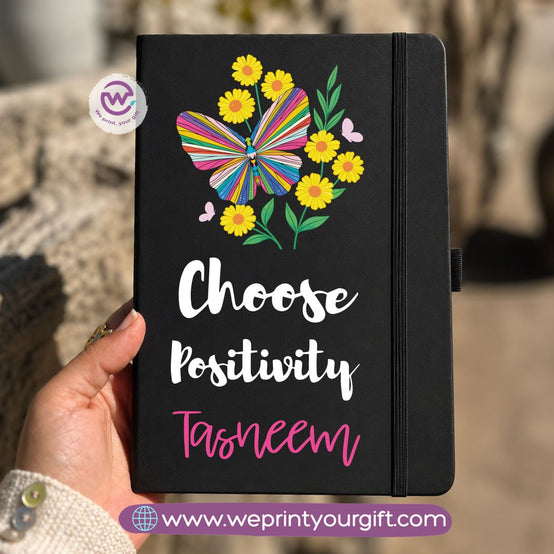 A5 Rubber Cover Notebook – English Motivational Quotes
