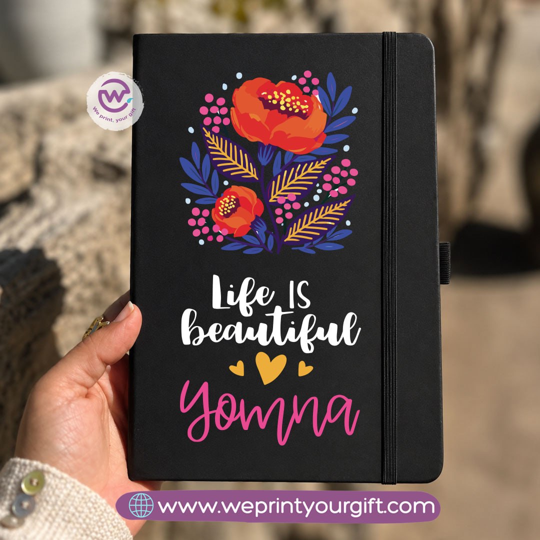 A5 Rubber Cover Notebook – English Motivational Quotes