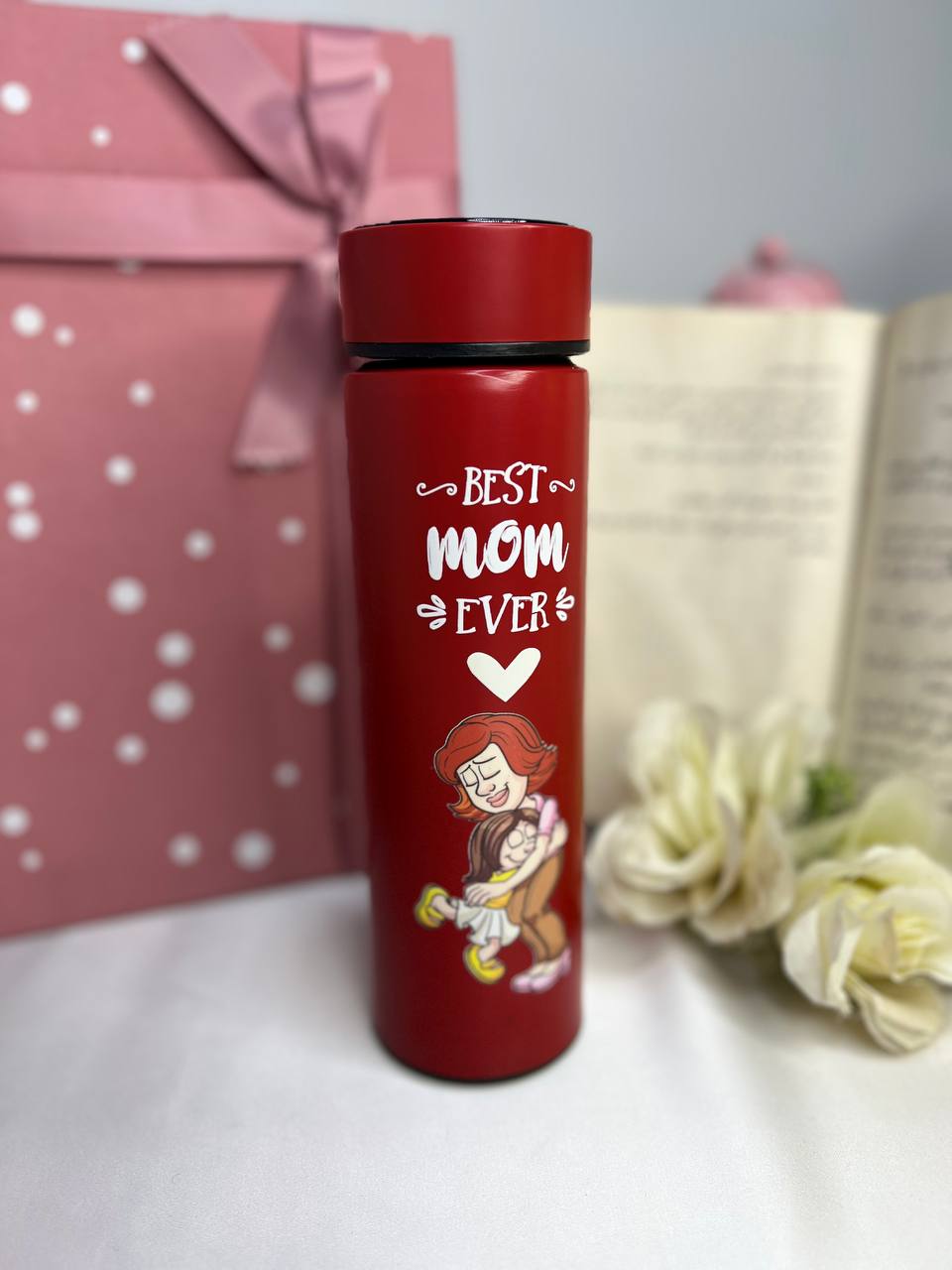 Digital Stainless Steel Thermos with Touch Screen –Sticker Print-Buy 2 Get 1 free