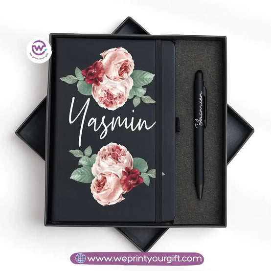 🌸 Floral Personalized Gift Box with Notebook & Metal Pen - WE PRINT