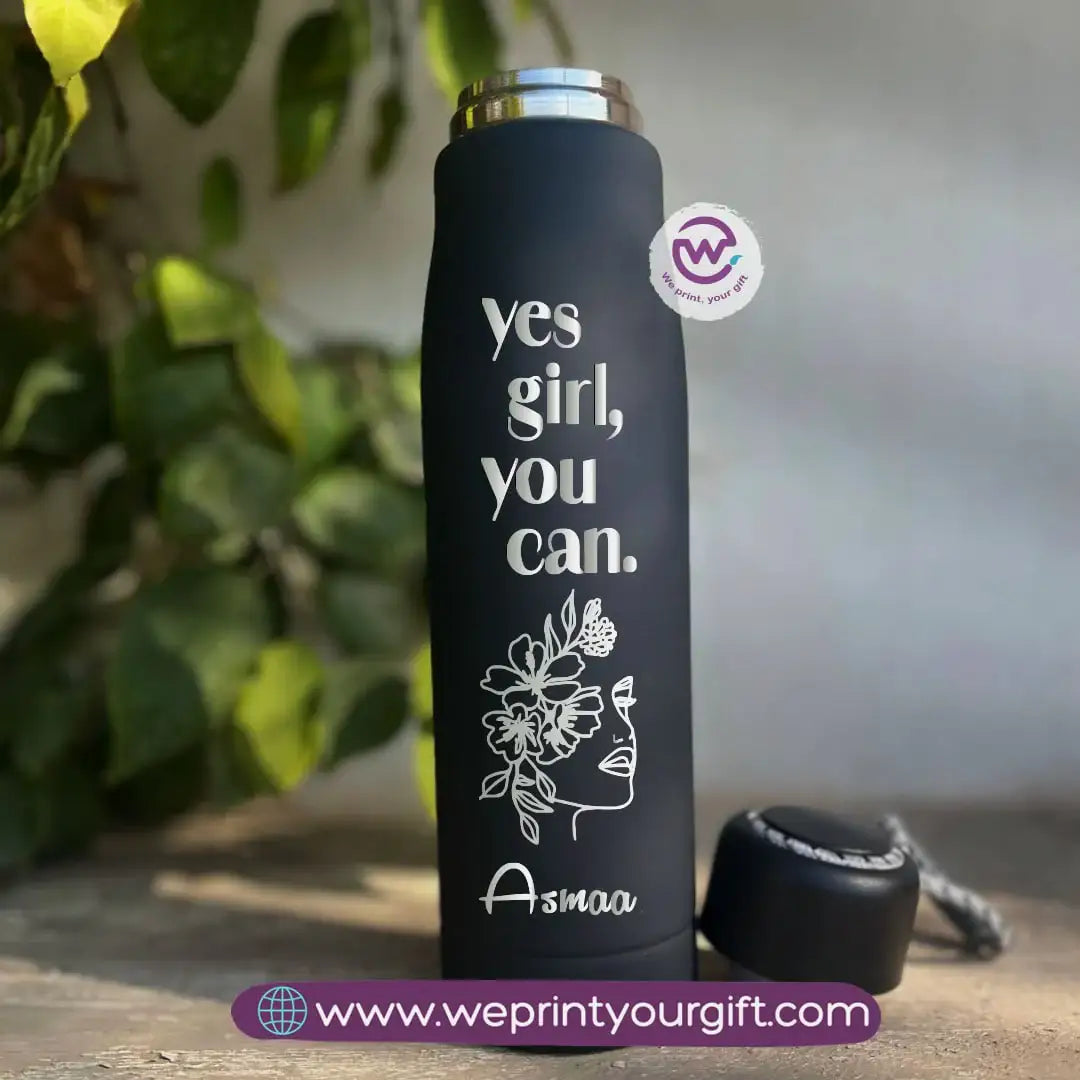 Thermal Stainless Steel Bottle with Strap – One Line Art Edition (500 ml) - WE PRINT