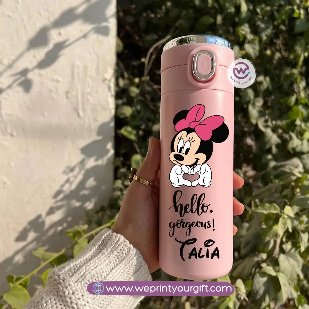 Stainless Steel Thermal Mug with Digital Temperature Display – 420ml -Minnie Mouse - WE PRINT