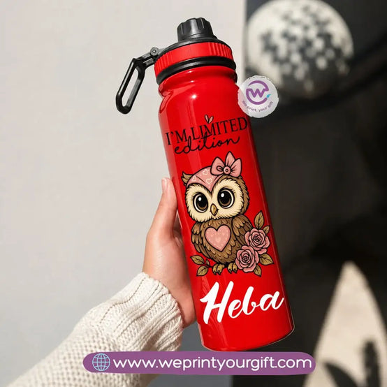 Sports Thermal Bottle with Cute Owl Designs – 800 ml & 1000 ml