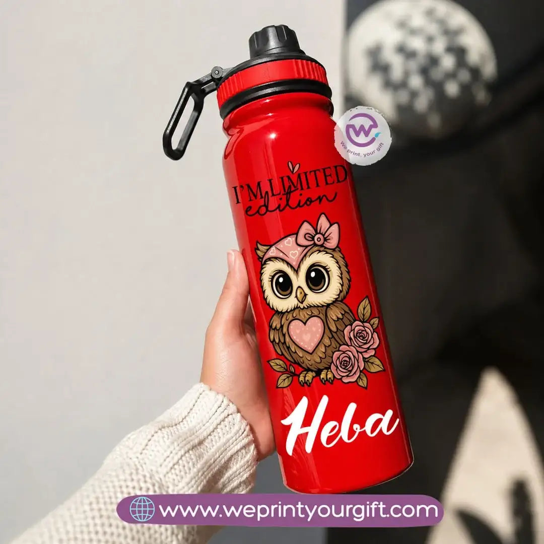 Sports Thermal Bottle with Cute Owl Designs – 800 ml & 1000 ml