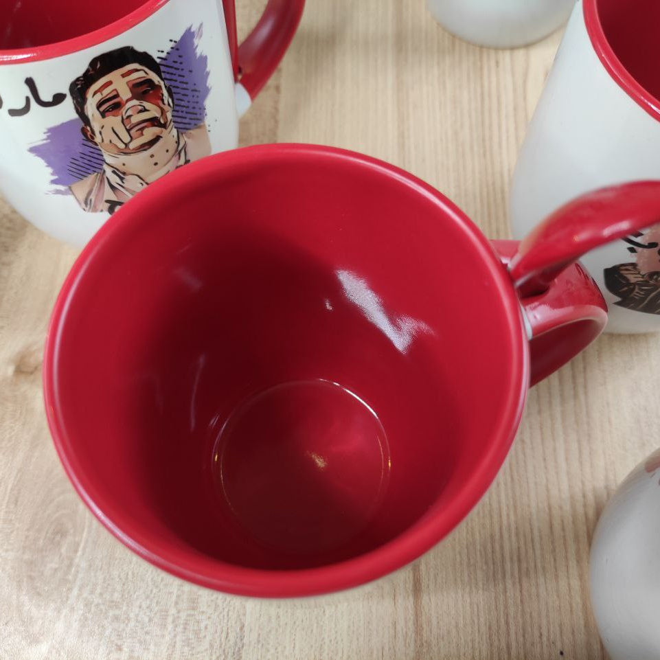 Red Mug with Spoon- Buy 2 get 1 Free