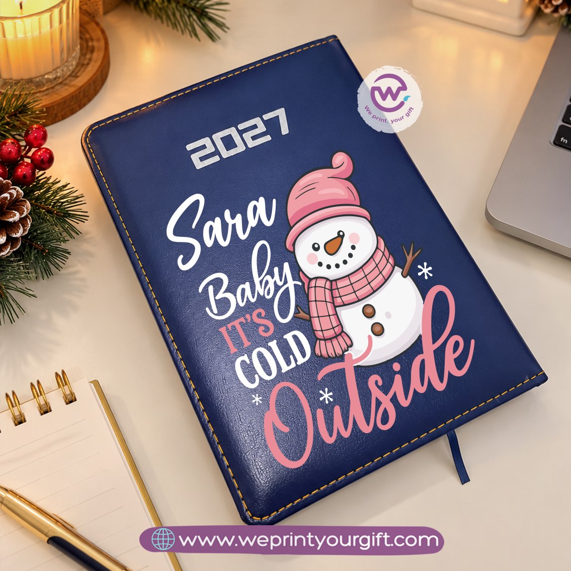 Christmas Wonderland 2027 Planner – Personalized Daily Diary with Festive Holiday Cover Designs