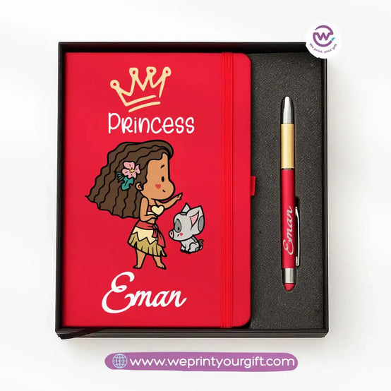 👑 Princess-Inspired Personalized Gift Box with Notebook & Metal Pen - WE PRINT