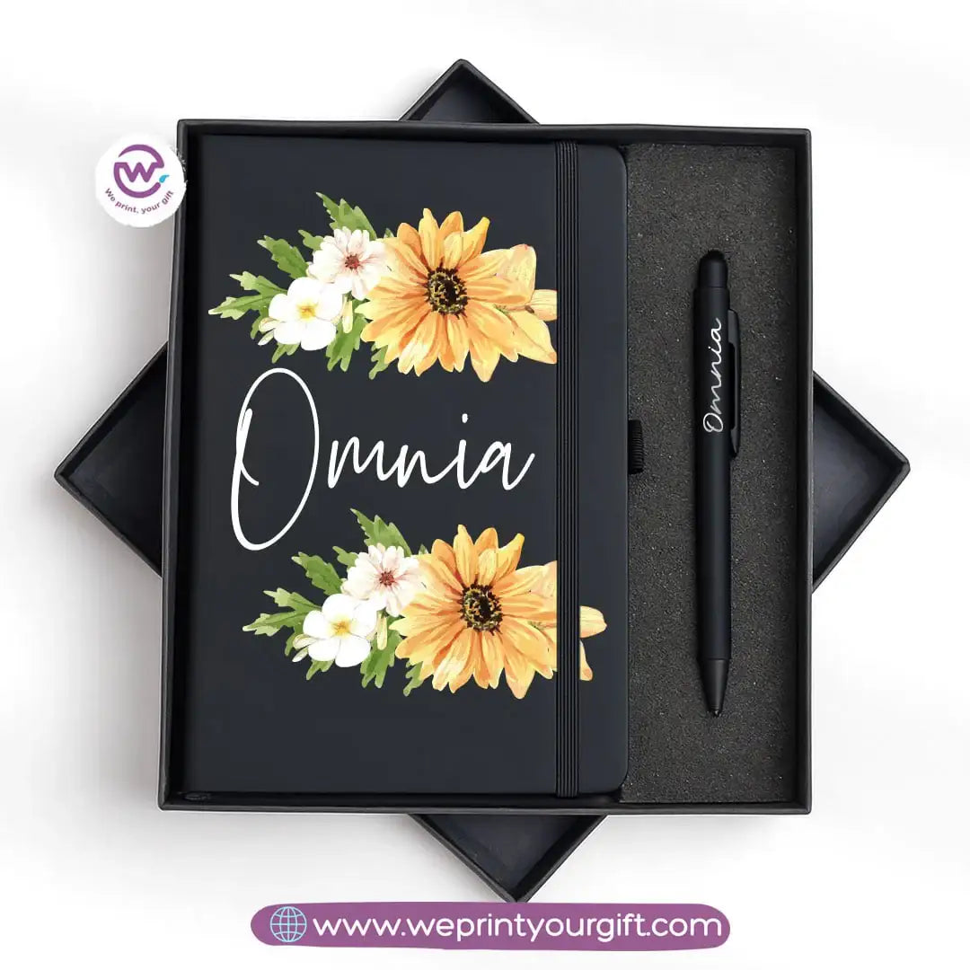 🌸 Floral Personalized Gift Box with Notebook & Metal Pen - WE PRINT