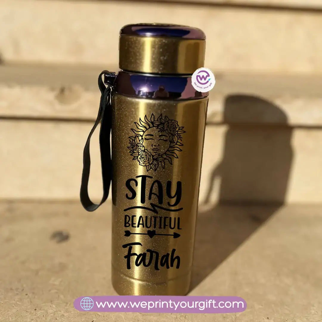 Thermal Bottle Stainless Steel with Infuser – 800ml | Motivational One Line Art Design - WE PRINT